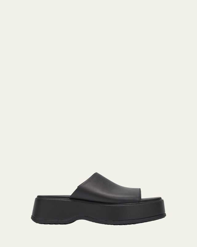 Dayspring Leather Platform Slide Sandals